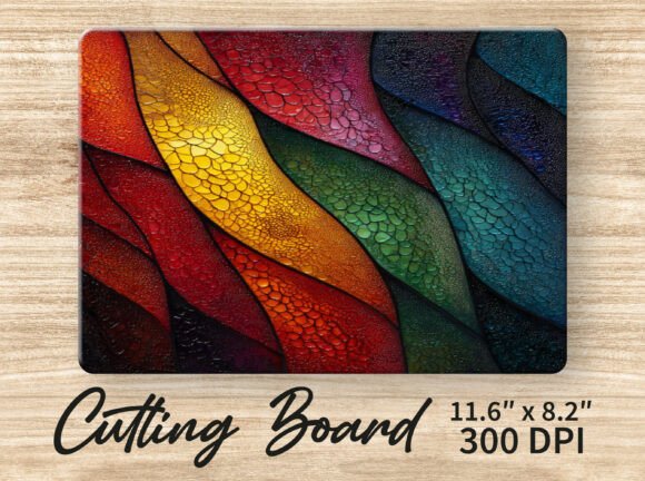 Board Celestial Blue Floral Abstract