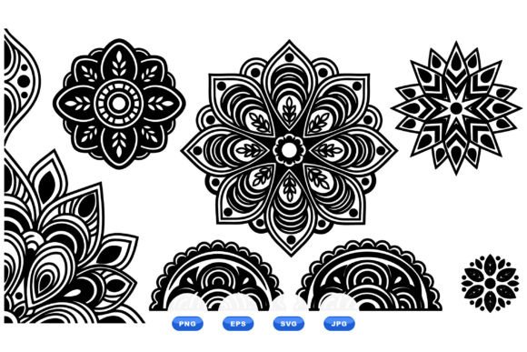 Boho Mandala SVG Clipart Set