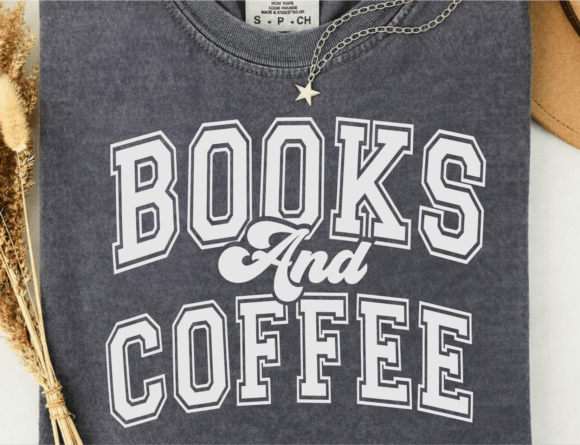 Bookish PNG SVG Books and Coffee Design