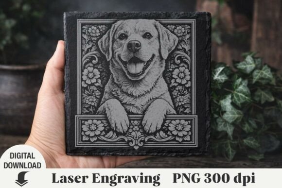 Floral Golden Retriever