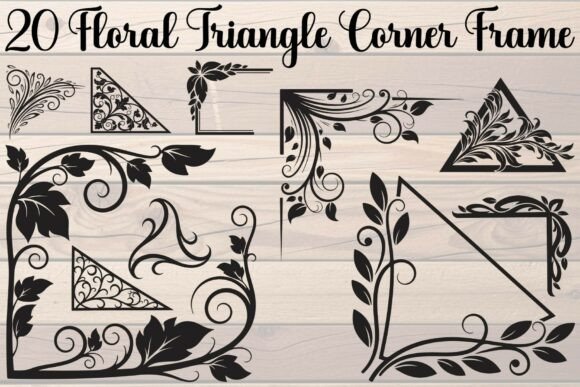 Floral Triangle Corner Frame Bundle