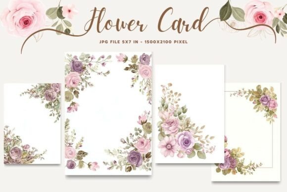 Flower Card Floral Greeting Postcard_23