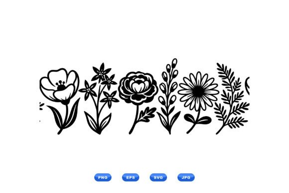 Hand Drawn Floral Clipart Pack