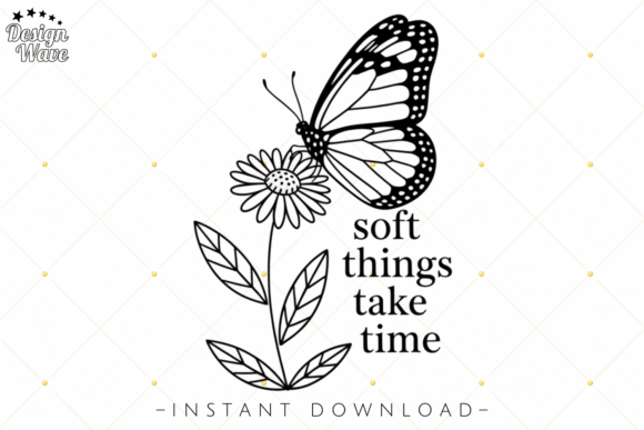 Minimalist Flower Line Art SVG PNG