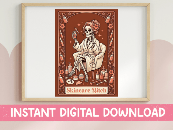 Skincare Bitch Tarot Card SVG